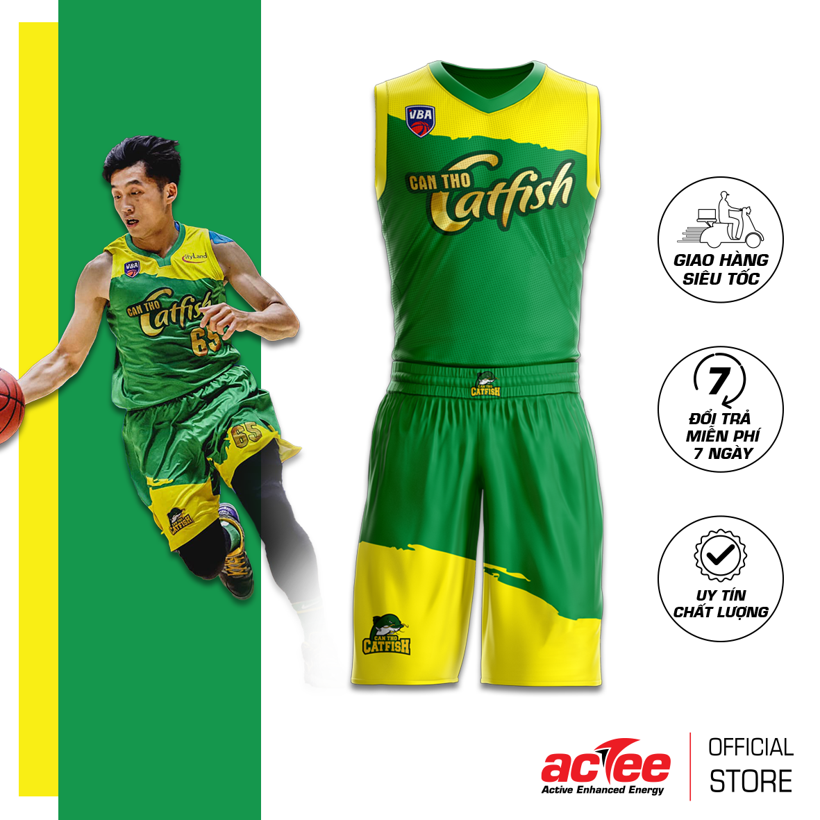 Đồ bóng rổ Cantho Catfish VBA 2020