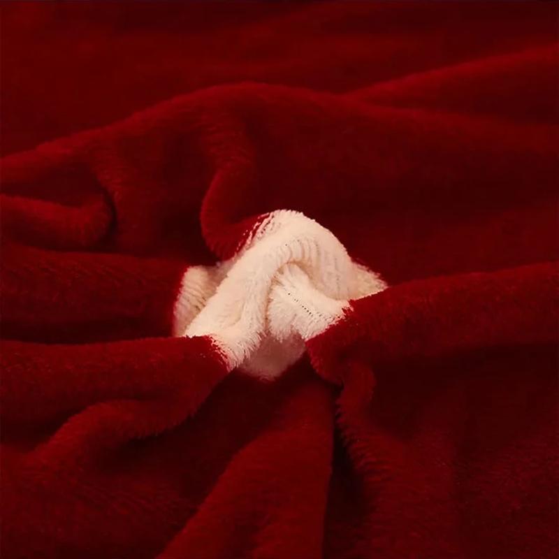 WOSTAR Mùa Đông Ấm Chồn Cashmere Thun Trang Bị Tấm Nệm Bao Da Bảo Vệ Giường Đôi Mềm Mại Ấm Cúng Vua Kích Thước Giường