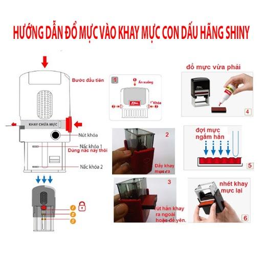 Dấu ngày tháng năm có mực sẵn Shiny PET 300 (Bản Tiếng Việt)