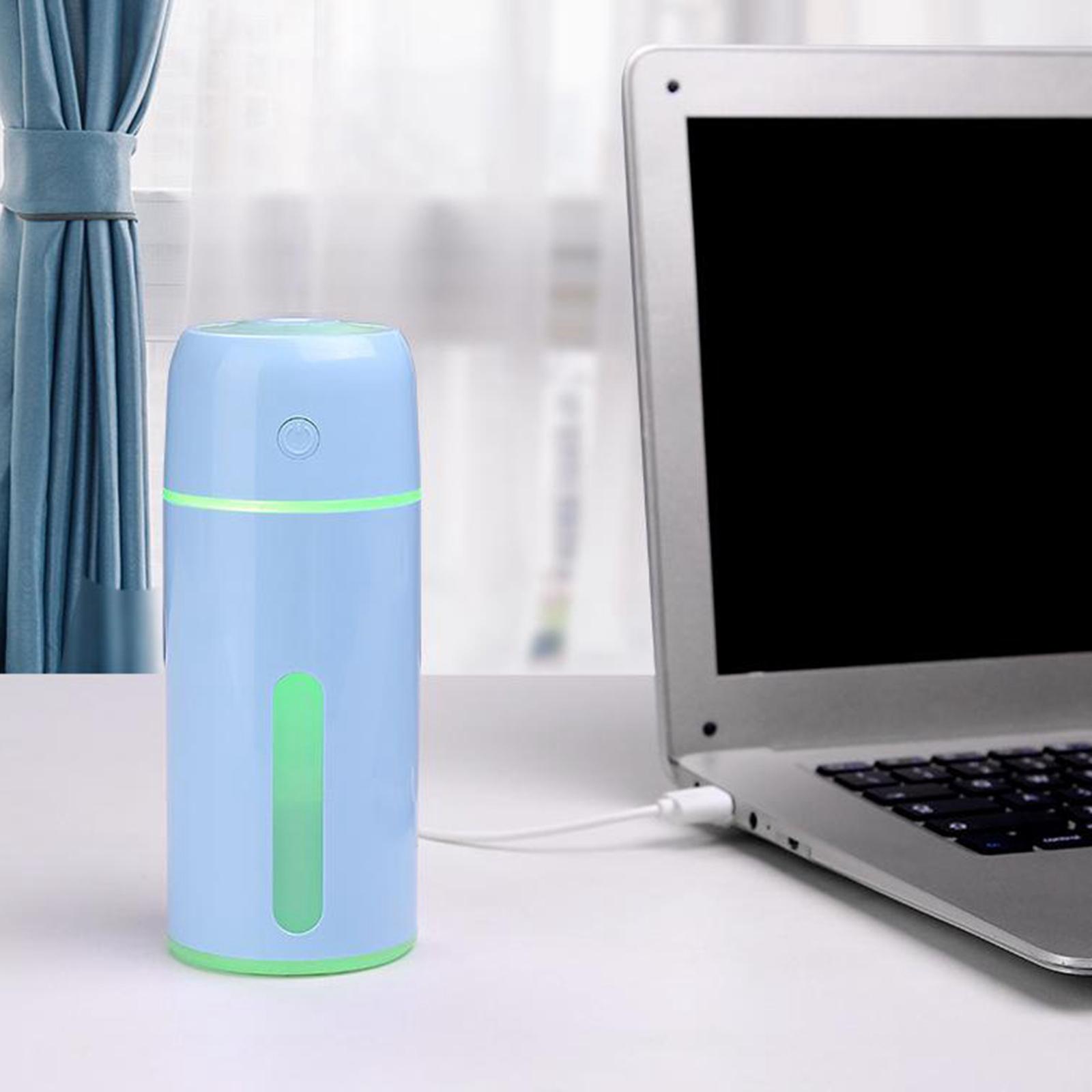 USB Humidifier, 250ml Mini Portable Humidifier, Quiet Air Humidifier with LED Night Light Auto-Off Ultra-Quiet for Home, Office, Baby Room, Car