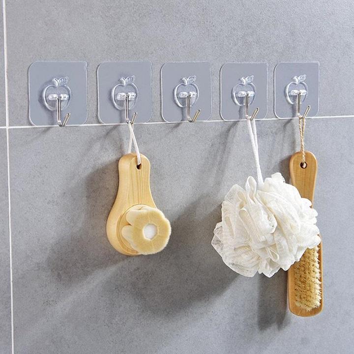 Combo 20 Móc dán tường, dính tường trong suốt Siêu chắc, siêu chịu lực loại 10kg