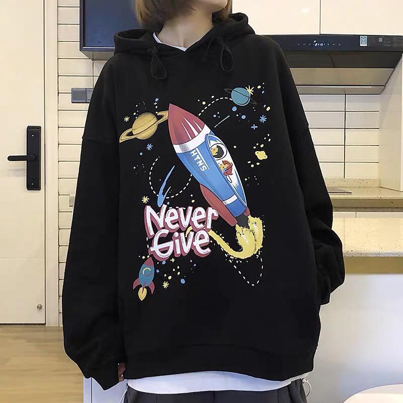ÁO HOODIE NÓN CHUI TRÙM ĐẦU NAM NỮ UNISEX TÊN LỬA HTNS ÁO KHOÁC NỈ NGOẠI MỀM MỊN, Áo Nỉ Hoodie Nữ Nam Unisex ulzzang from rộng-Jins Store