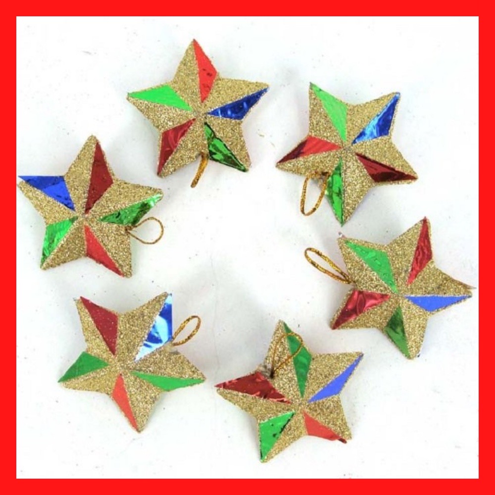 Sét 10 ngôi sao trang trí noel mini