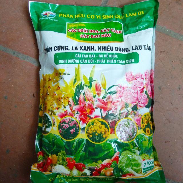 Phân bón hữu cơ vi sinh Quế Lâm - Thân Cứng, Lá Xanh, Nhiều Bông