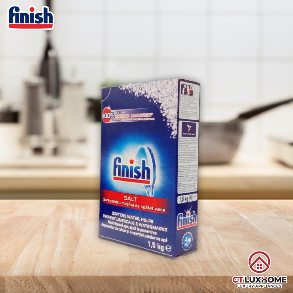 Muối rửa chén bát Finish 1,5kg kèm túi zip