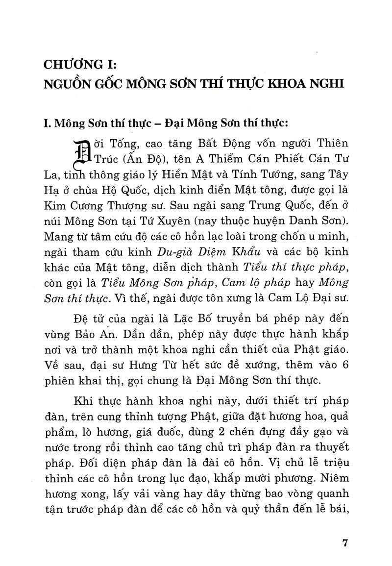 Sách - Mông Sơn Thí Thực Khoa Nghi