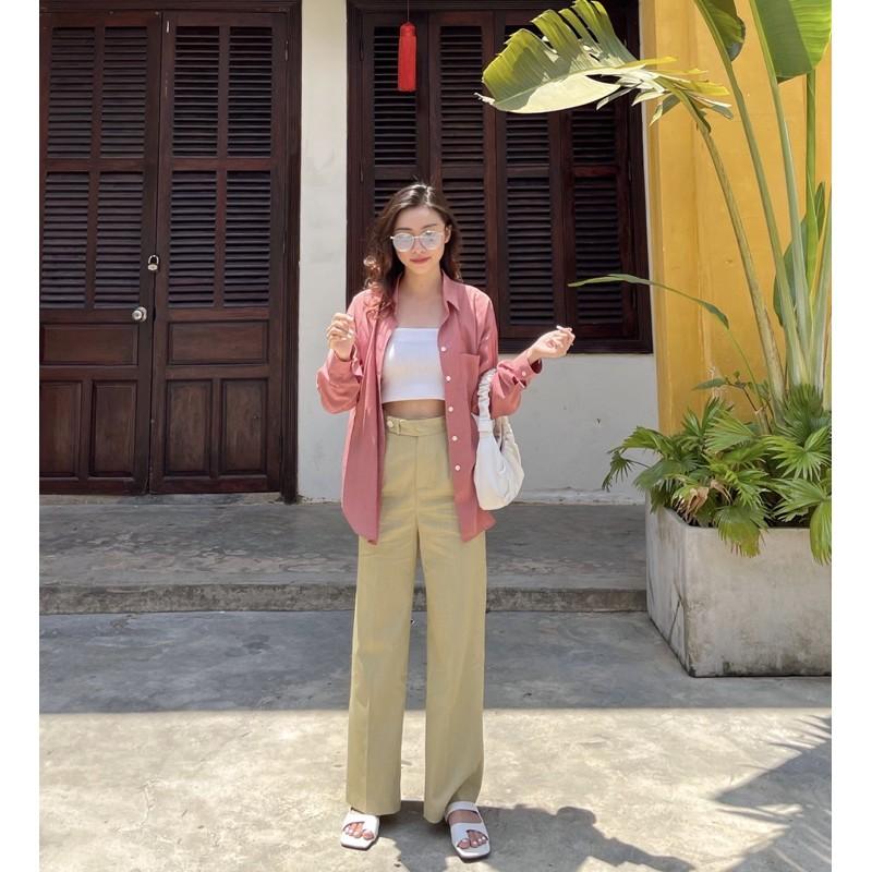 ZIEL Sơ mi túi ngực form suông