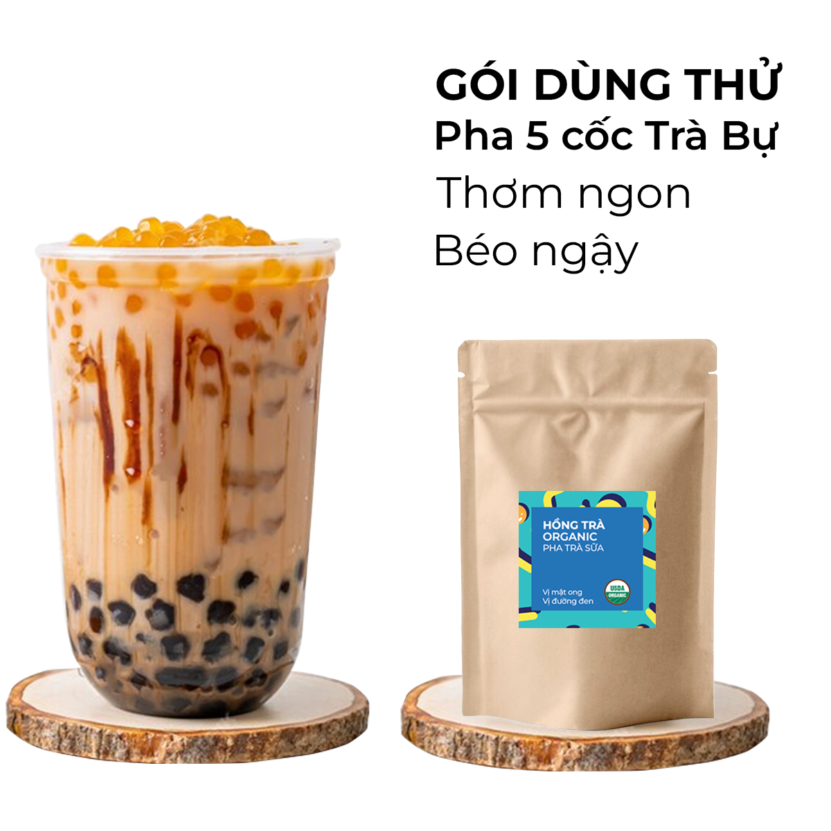 Hồng Trà Chứng nhận Organic USA pha trà sữa thơm ngậy | Dòng chuyên biệt dành cho pha tại nhà | Pha được 30 cốc trà sữa thơm vị mật ong đậm đà | Hồng trà đóng gúi zip 75g | SACHSTEA đã bán hàng tại Mỹ