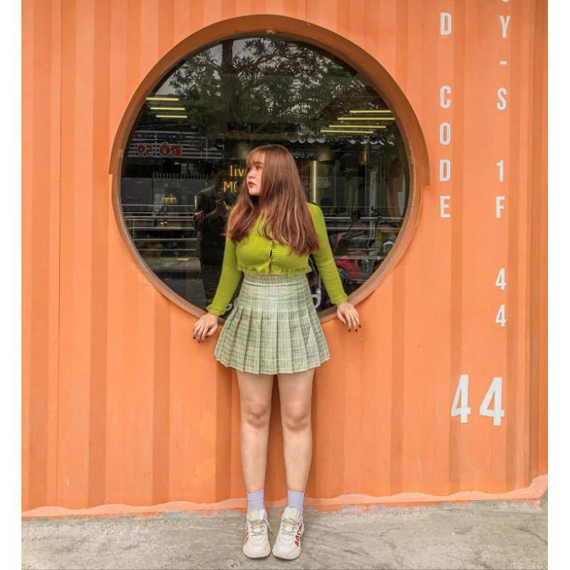 Áo thun gân croptop tay dài có ren xinh xắn bigsize 60-90kg