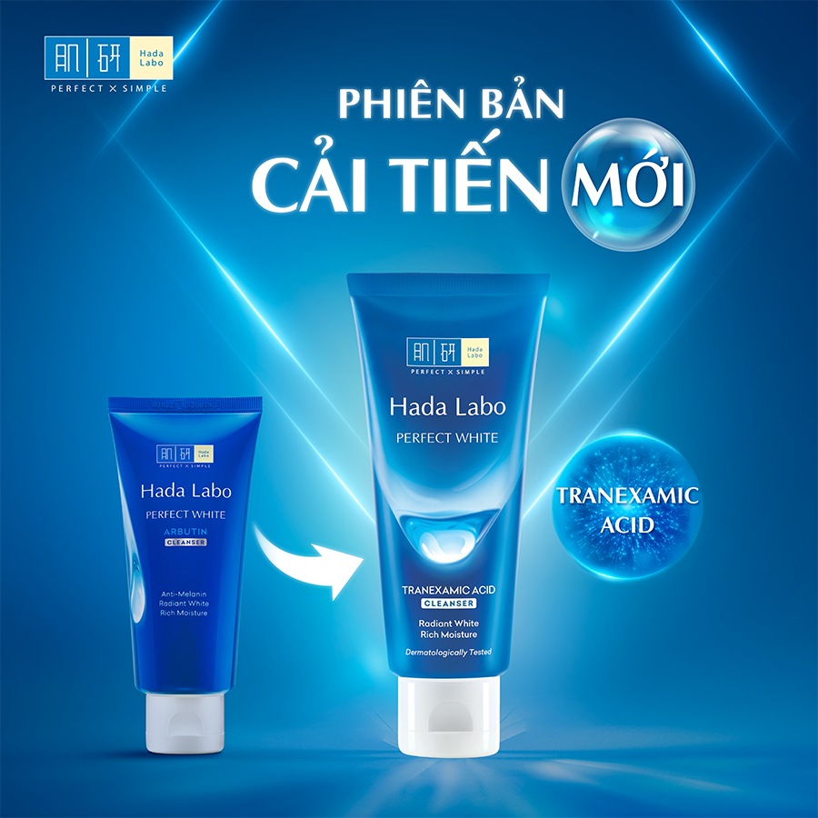 Kem Rửa Mặt Dưỡng Trắng Hada Labo Perfect White Tranexamic Acid Cleanser