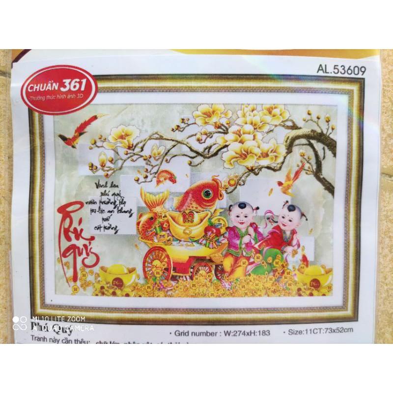 tranh thêu 5d phú quý 53609