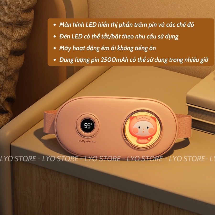 Máy massage bụng kinh, Giảm đau nhanh, Làm ấm bụng, Lưng, Tử cung cho phụ nữ đến kì