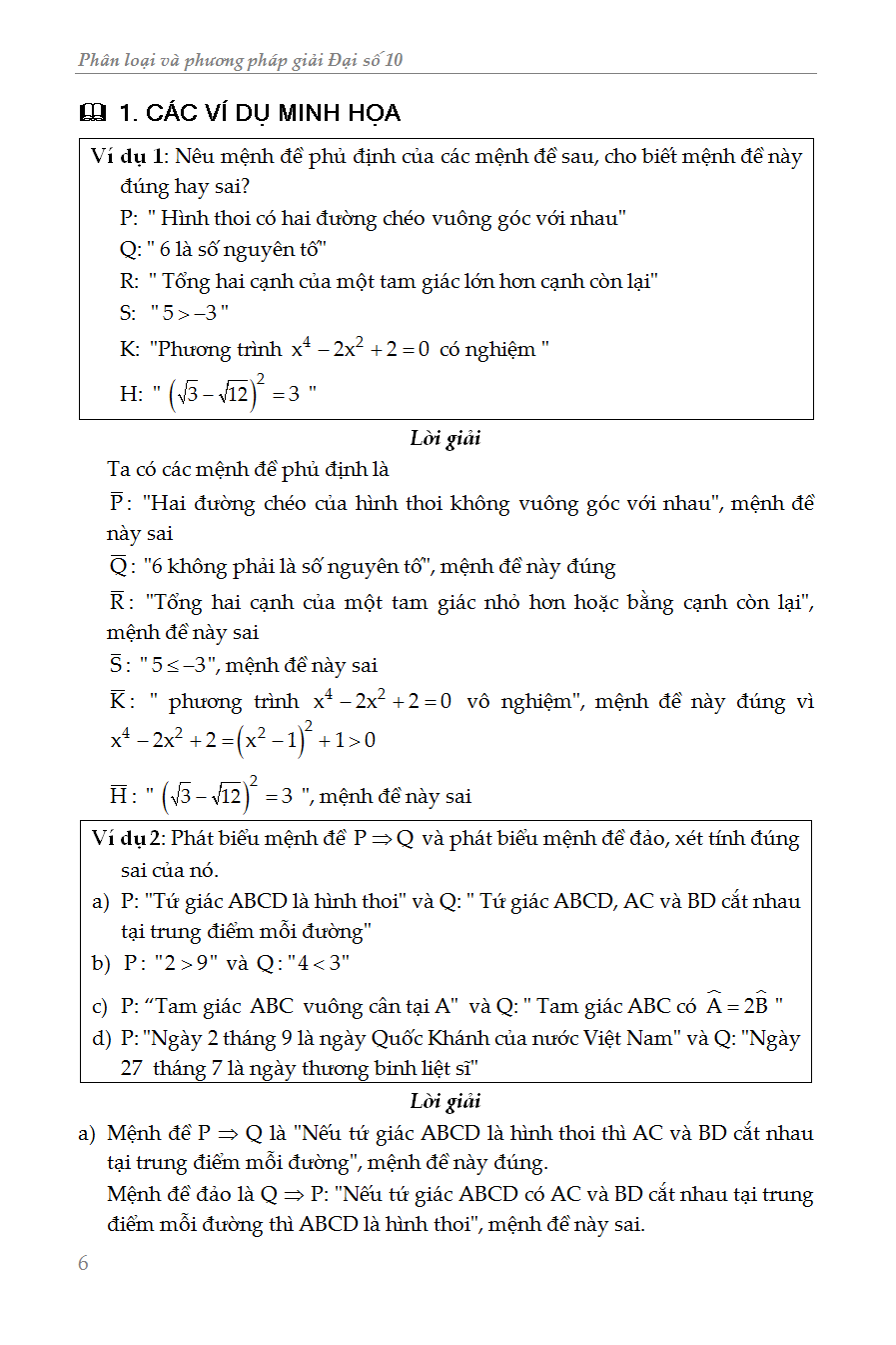 Hình ảnh Sách Tham Khảo-PHÂN LOẠI VÀ PHƯƠNG PHÁP GIẢI ĐẠI SỐ 10_KV