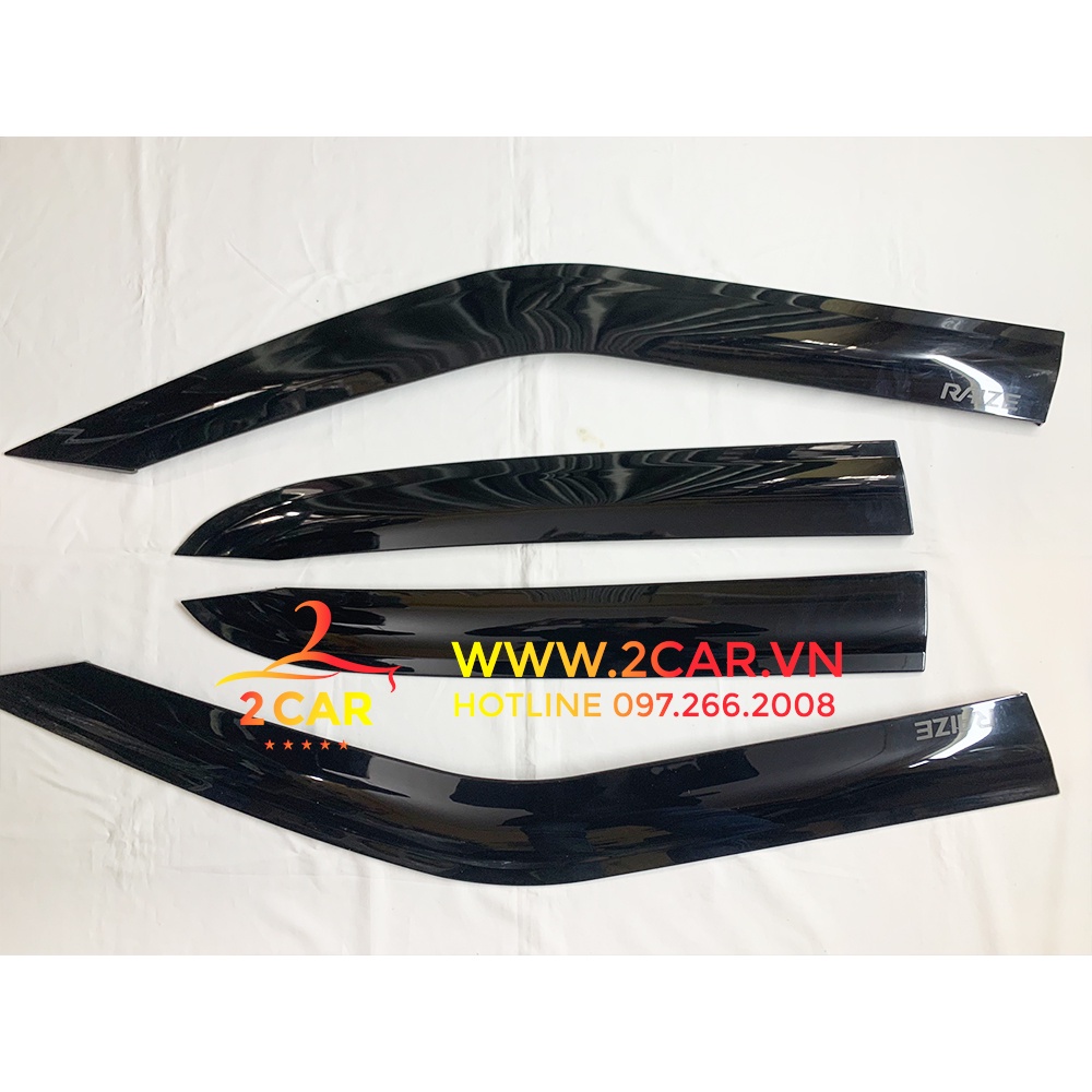 Vè che mưa xe Toyota Raize đời 2021 -2022, Hàng nhựa đen dày - Bộ 4 chiếc