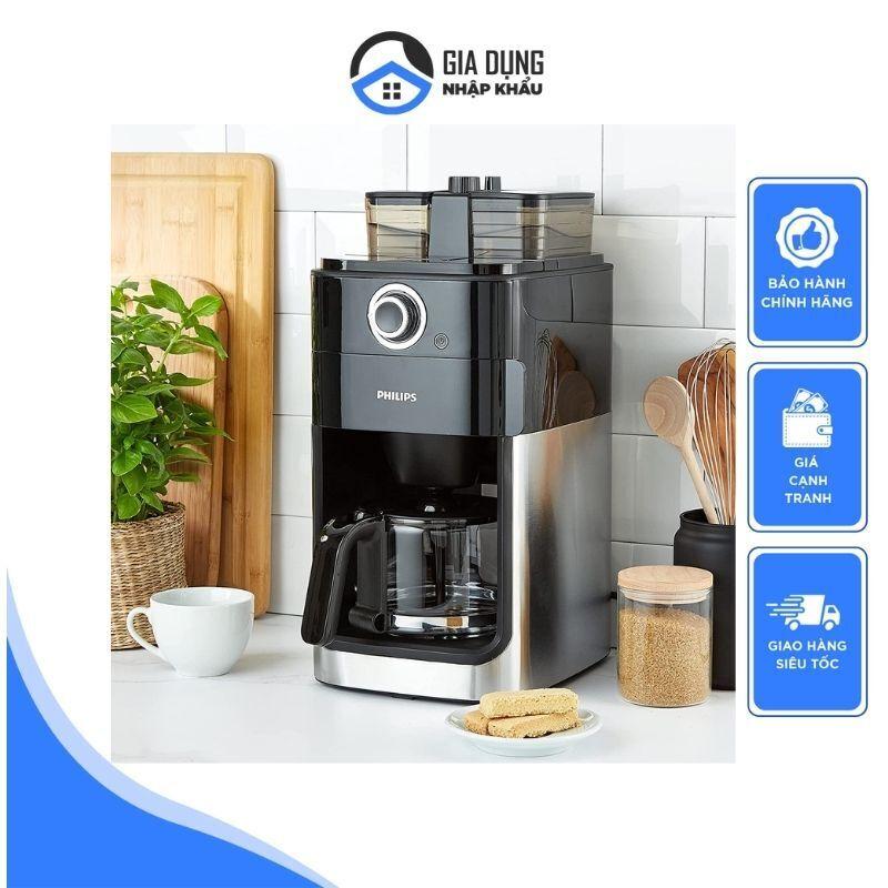 Máy Pha Cà Phê Hạt Tự Động Philips HD7769, Máy Pha Cafe, Espresso, Cappuccino, 1000W, 3 Mức Xay Hạt Mịn, 1.2L, Nhập Đức