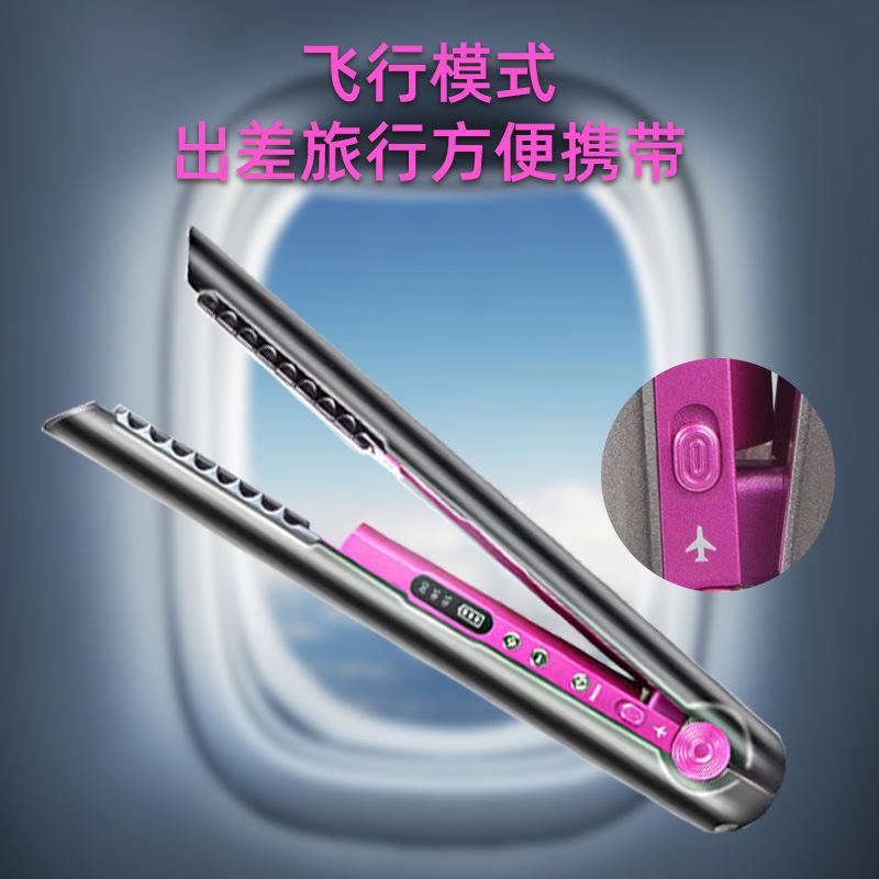 Sản phẩm mới nhất theo phong cách mới Máy uốn tóc có thể sạc lại không dây USB Máy uốn thẳng Máy duỗi tóc mini không dây cầm tay sử dụng kép