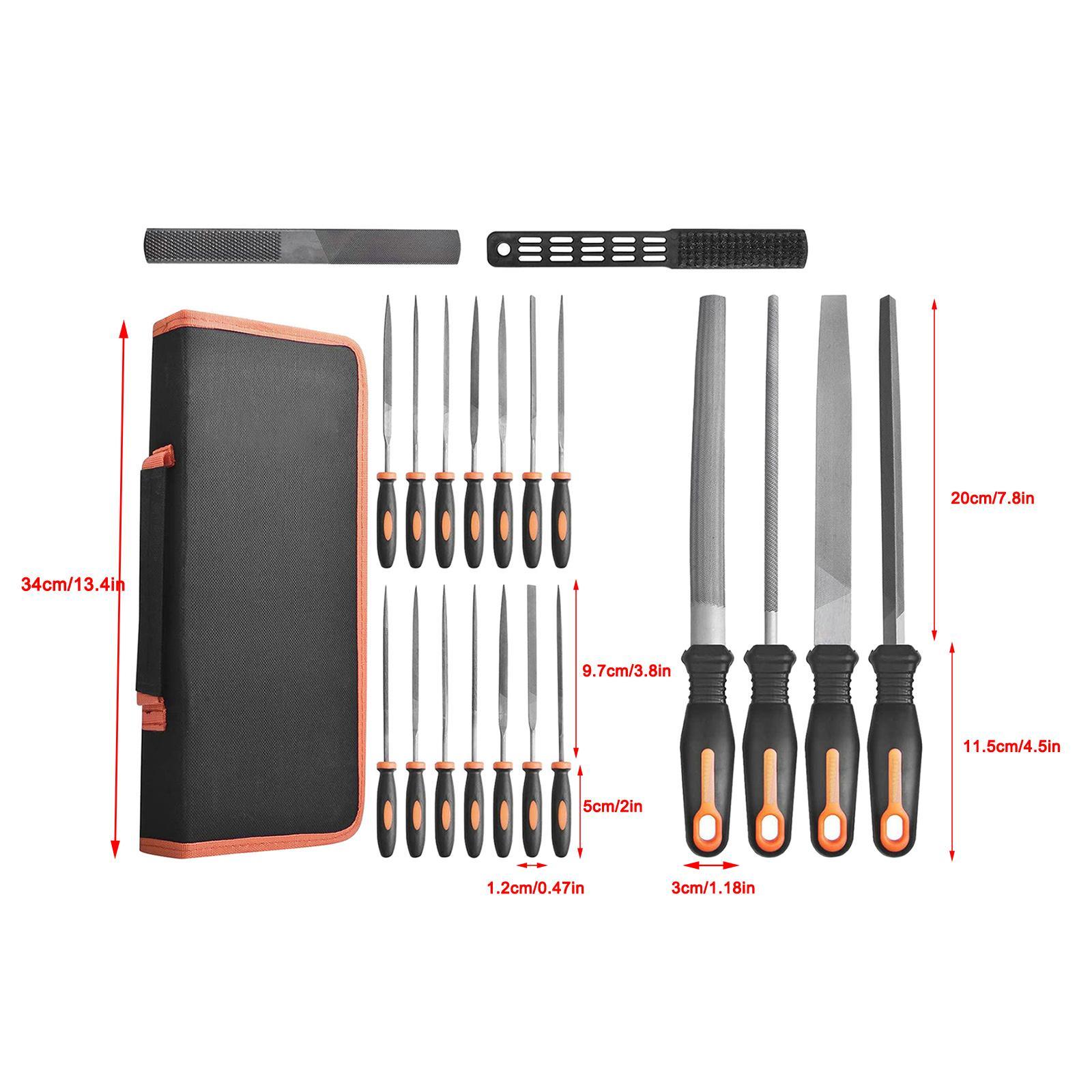 20x Carbon Steel File Set Precision File Set Woodworking Tools for Jewelry Carpentry