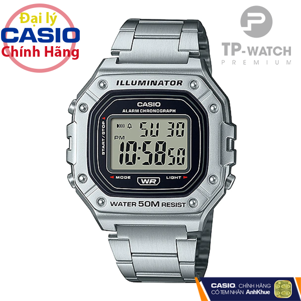 Đồng Hồ Nam Dây Thép Casio Standard W-218HD-1AVDF Chính Hãng - W-218HD-1A