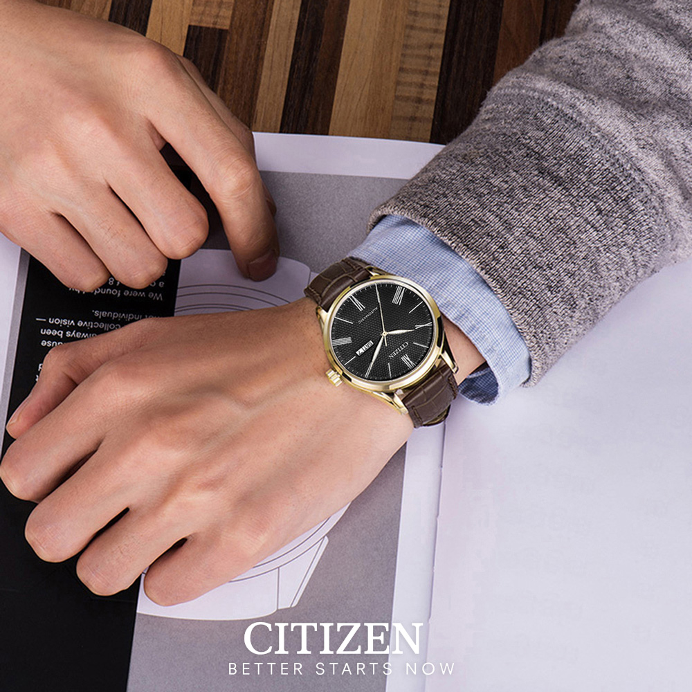Đồng Hồ Nam Citizen Dây Da NH8353-00H - Mặt Xám