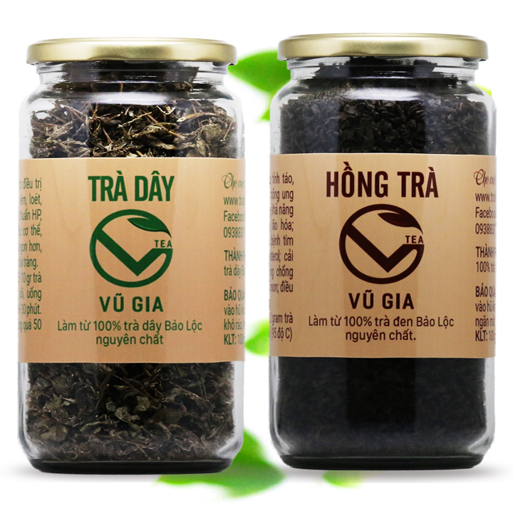 Combo Hồng Trà Cao Cấp 200g + Trà Dây 100g - Nguyên Chất Vũ Gia - Thanh nhiệt giải độc cơ thể, nguyên liệu nấu trà sữa thơm ngon.