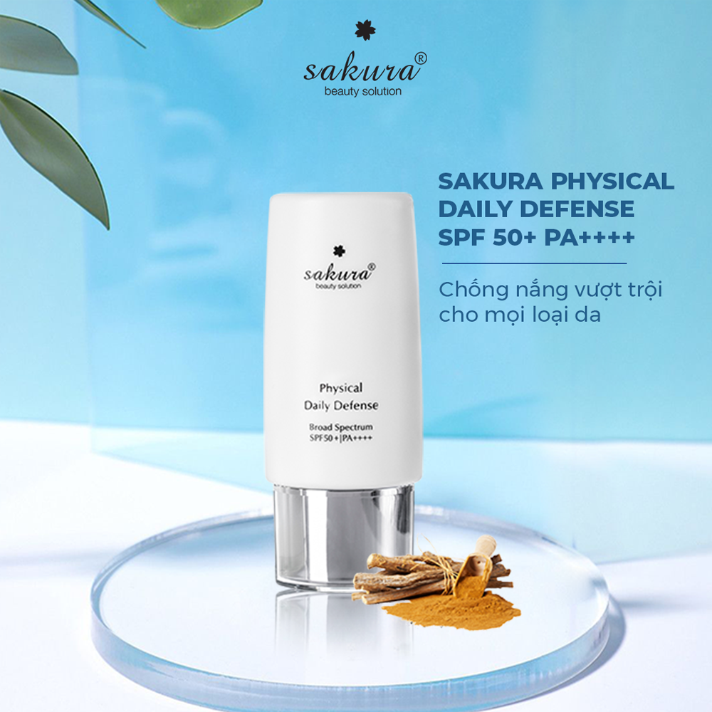 Kem chống nắng vật lý Sakura Physical Daily Defense SPF50+ PA++++ 60gr