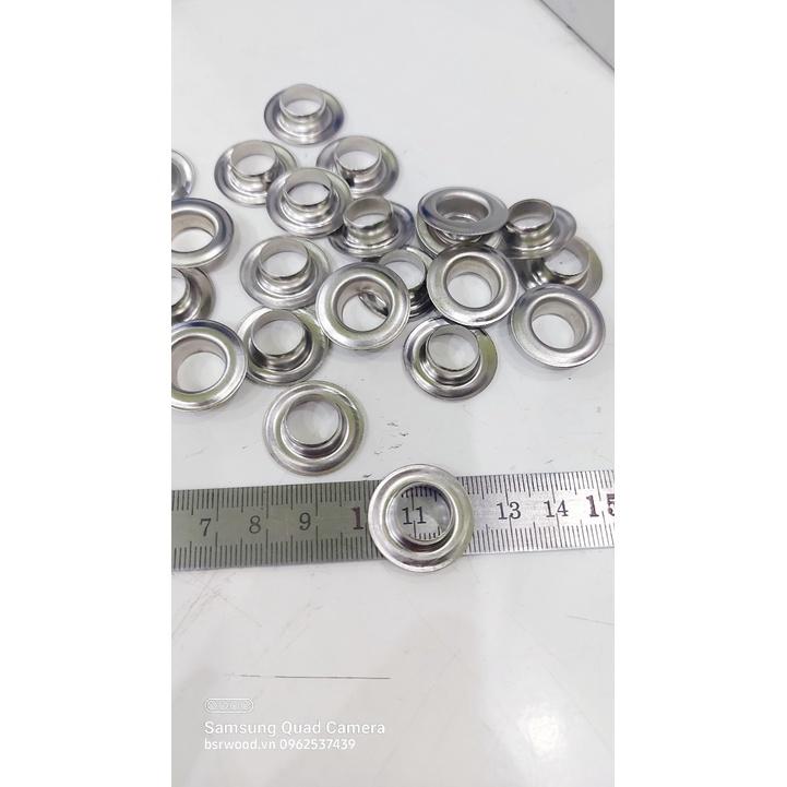 Khoen ore 12mm Khuy mắt cáo đóng bạt, bấm bạt, bấm túi giấy Bằng Sắt xi Màu bạc Bán sỉ Túi 1kg