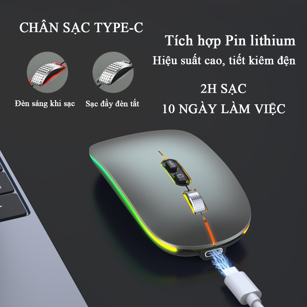 Chuột Không Dây Hàng Chính Hãng POERMAX M103 Có Kết Nối Bluetooth Dùng Được Cho Laptop, Tivi, Điện Thoại