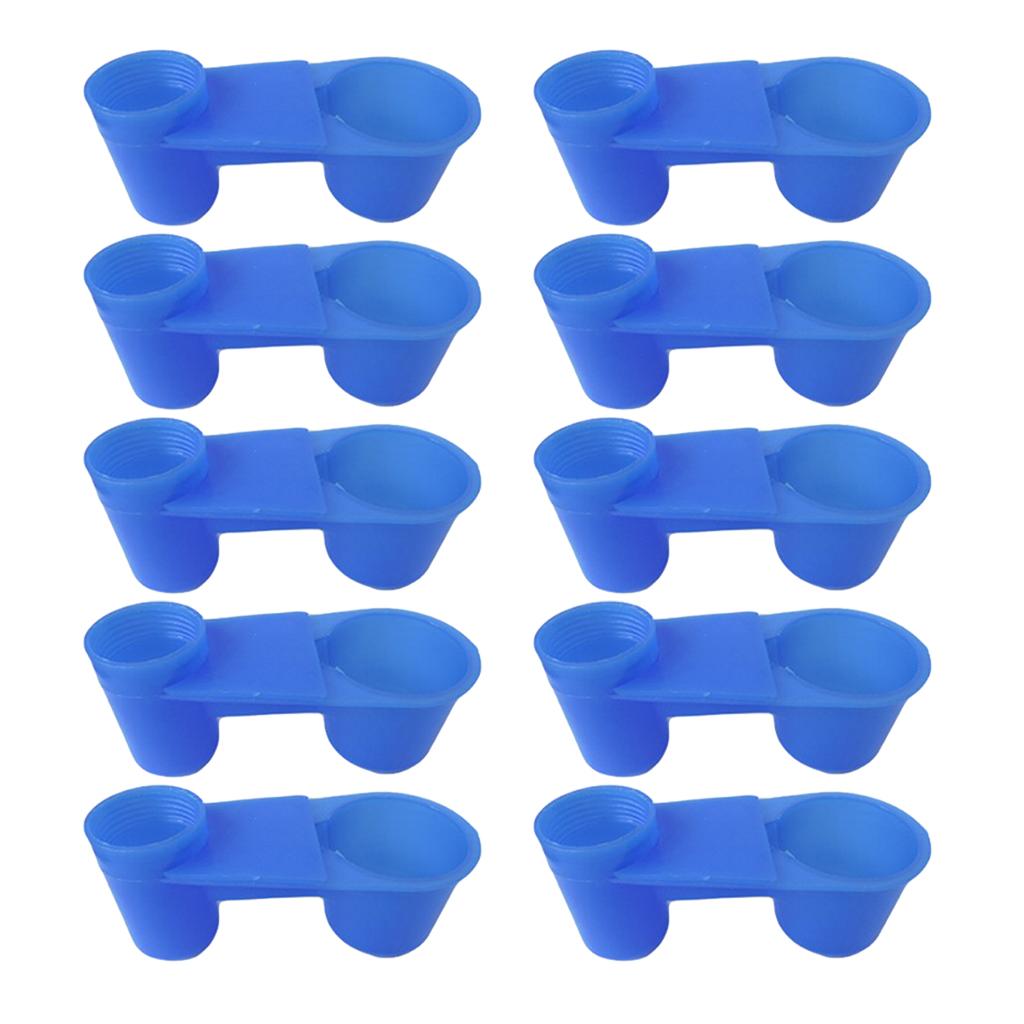 10 x Durable Plastic Water Drinker Cup Birds Feeder Drinking Bowl for Pigeon