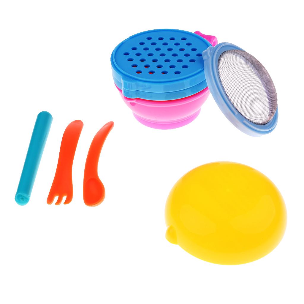 Manual Baby Infant Food Fruit Vegetable Grinder Bowl Mill Blender Masher Home