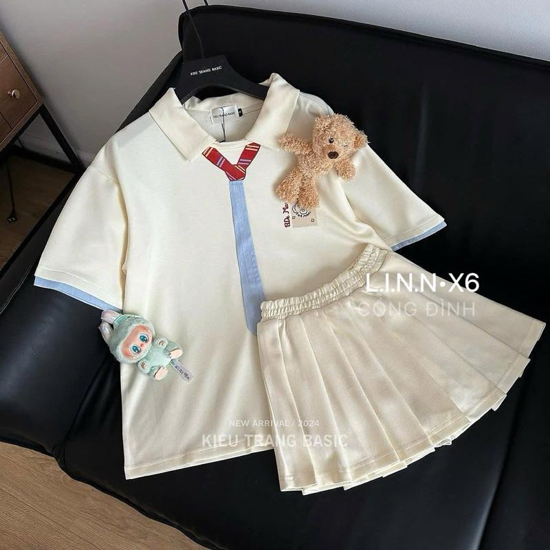 Set cavat kèm tag gấu dễ thương xỉuuu  BY JOLIE - Đen, Đen