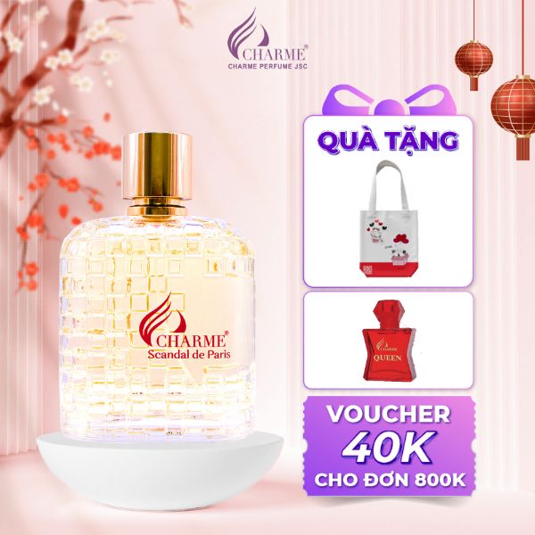 Nước hoa nữ sang trọng, Charme Scandal De Paris, quyến rũ, sang trọng, lưu hương nồng nàn, 100ml