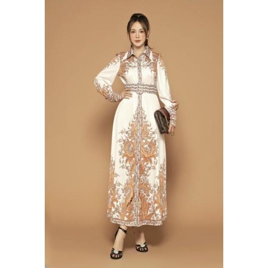 ĐẦM LỤA HOẠ TIẾT SANG TRỌNG