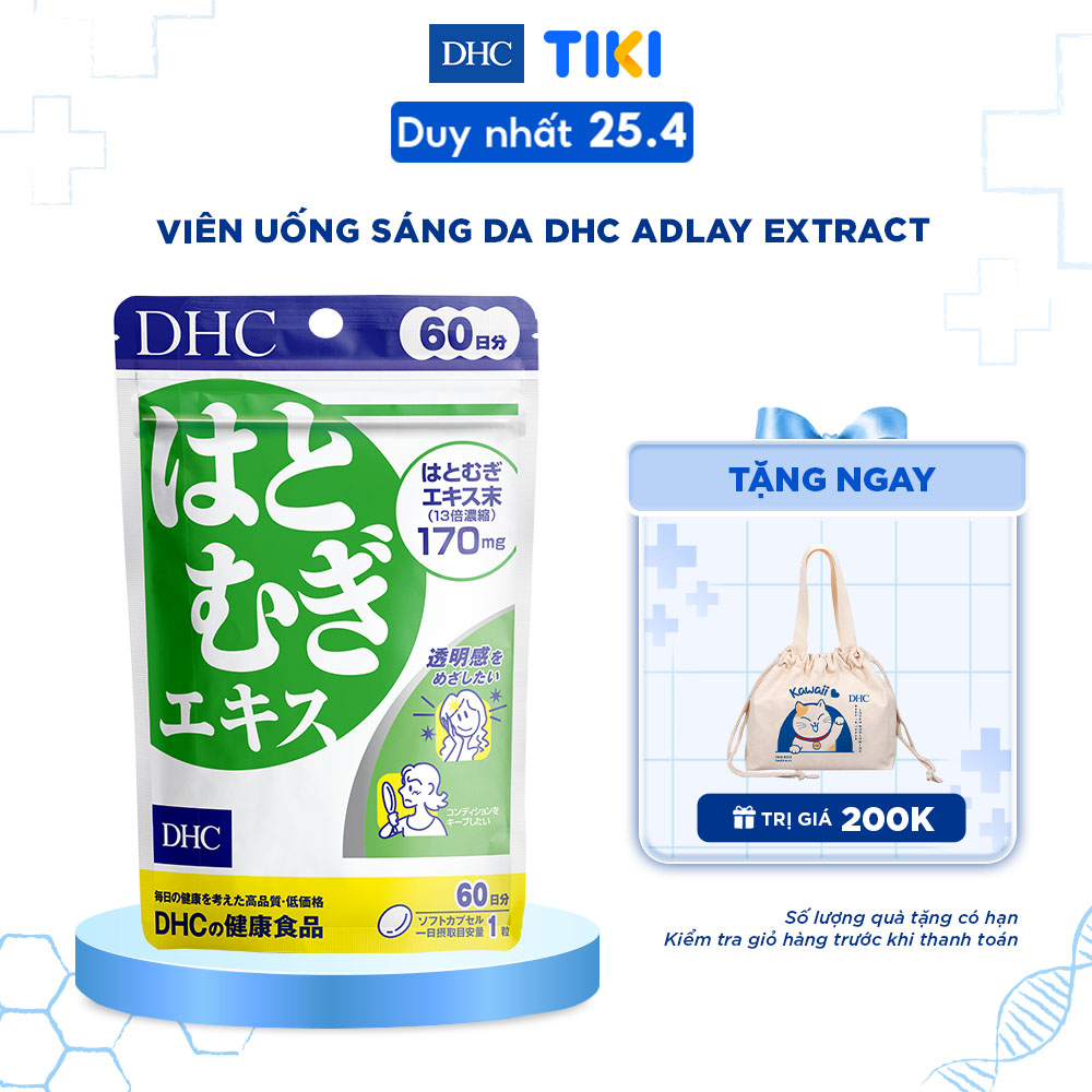 Viên uống Trắng da DHC Adlay Extract Nhật Bản - 60 Ngày (60 viên)