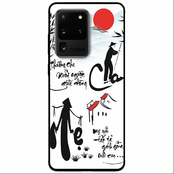 Ốp lưng in cho Samsung S20 Ultra Mẫu Thương Cha Mẹ