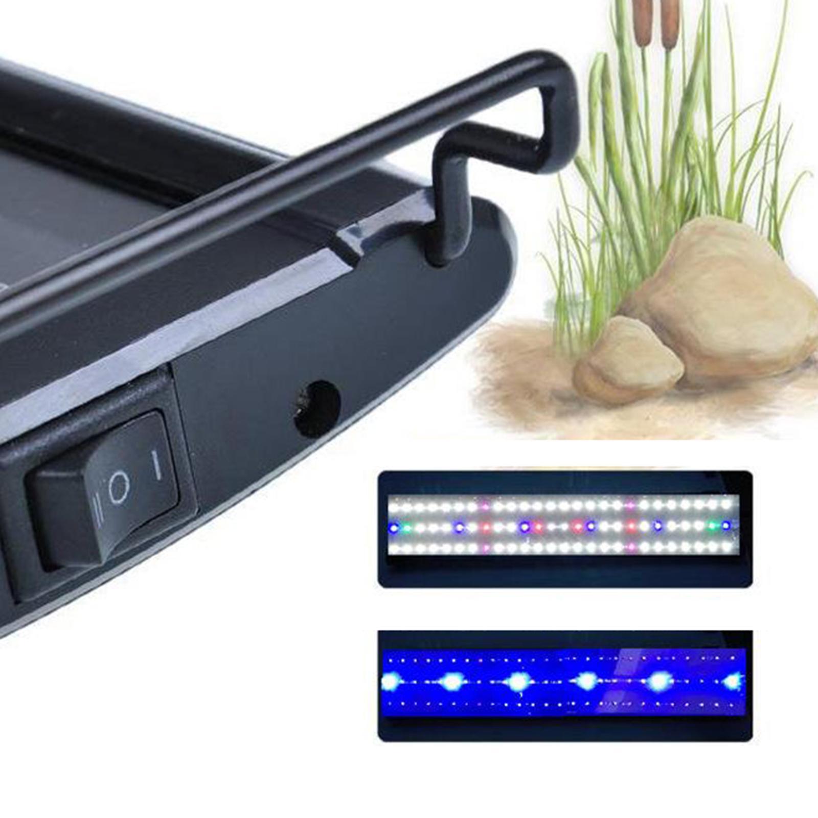 LED Aquarium Light Fishes Tank Light with Extendable Brackets Full Spectrum
