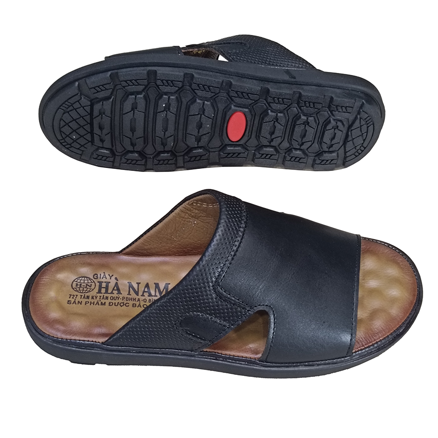 Dép Nam Quai Ngang HÀ NAM Da Bò Thật Cao Cấp DNA2183