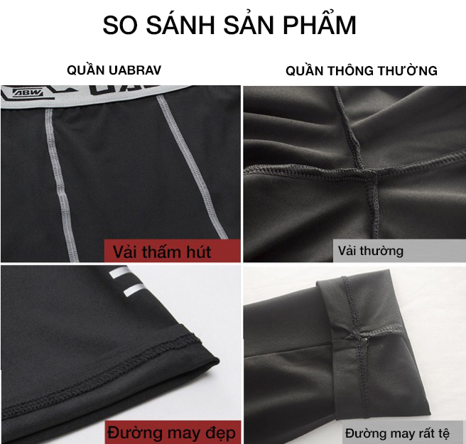 Quần Short Legging nam Fitness UB1007 độ đàn hồi cao Sportslink