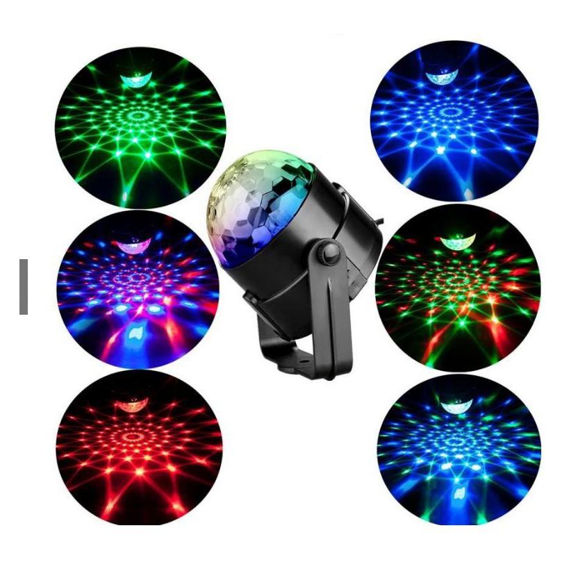 Đèn led xoay 7 màu cảm ứng