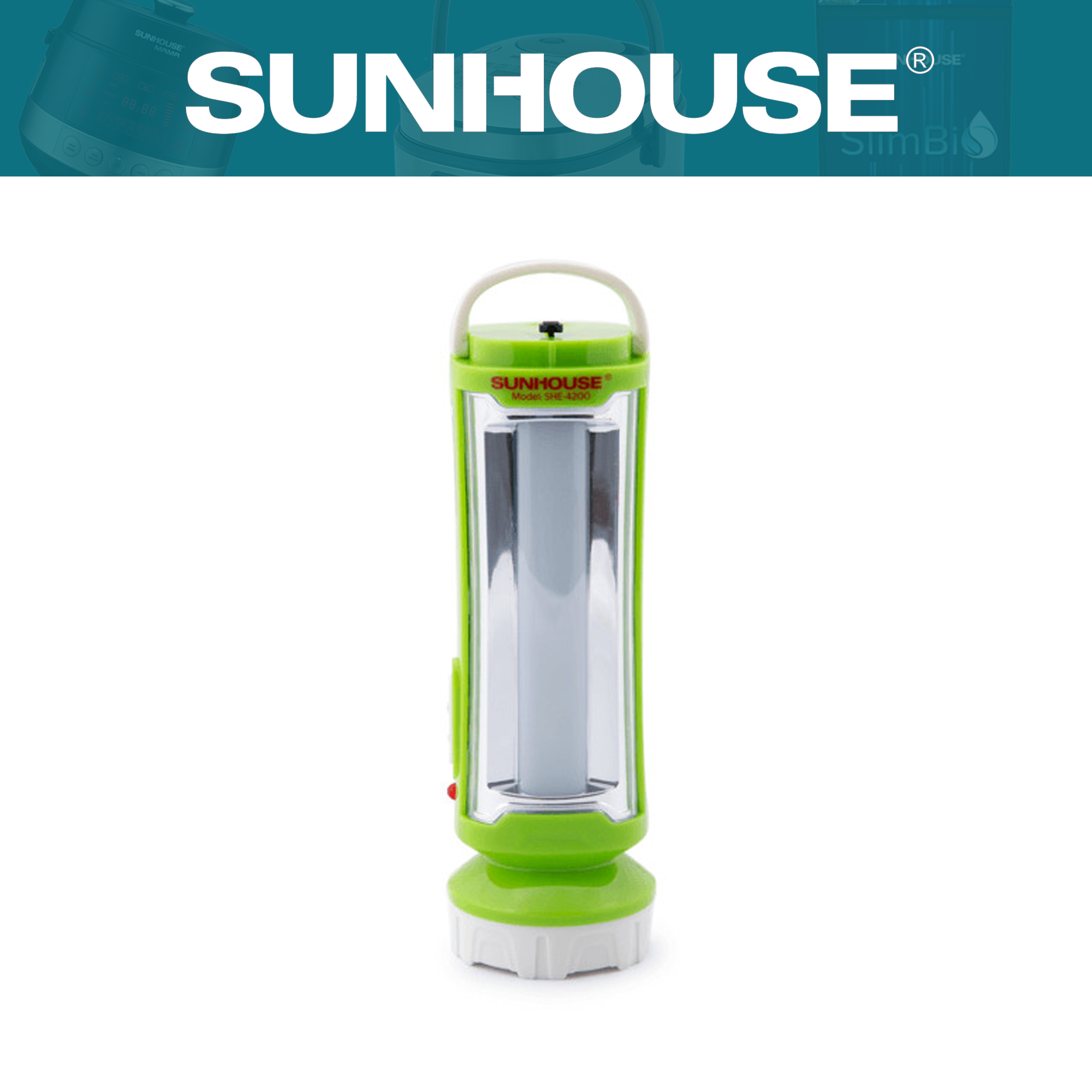 Đèn Pin, Đèn Tích Điện Đa Năng Sunhouse SHE-4200 - Chính Hãng