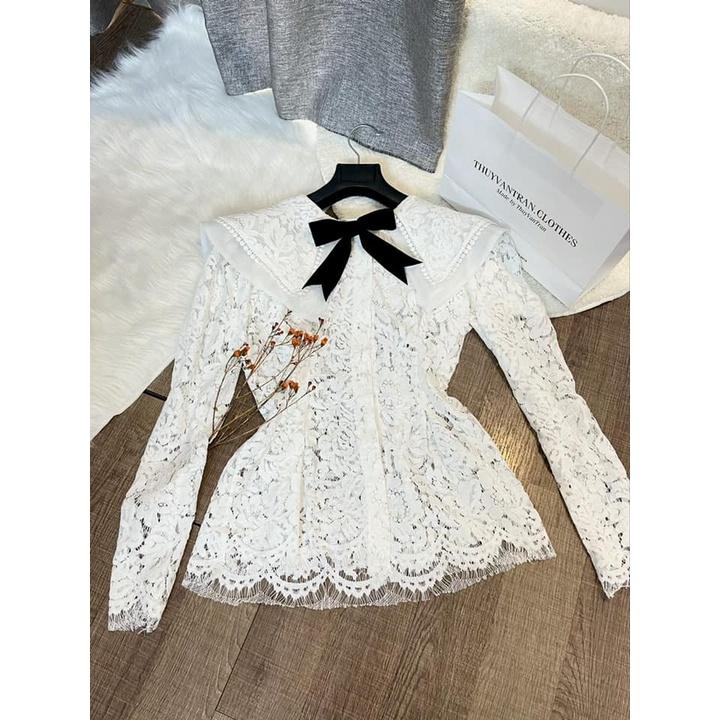 Set áo ren cổ Ulzzang &amp; chân váy A