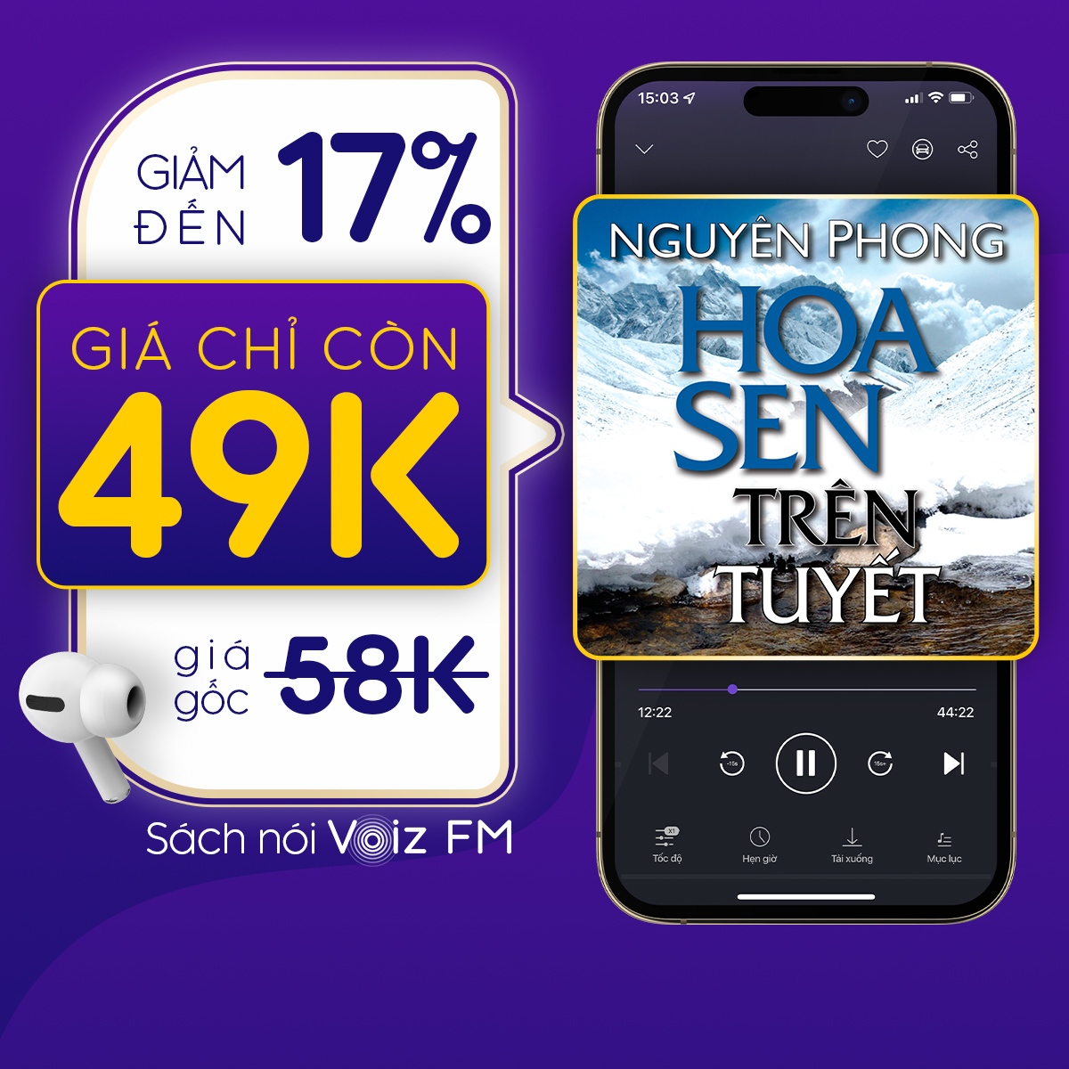 Hình ảnh [Hoa Sen Trên Tuyết] Voiz FM - Voucher nghe Sách Nói 