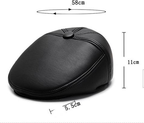 Mũ nồi – Nón Beret da PU cao cấp có cài bấm phía trước – Món quà ý nghĩa tặng ông, tặng bố