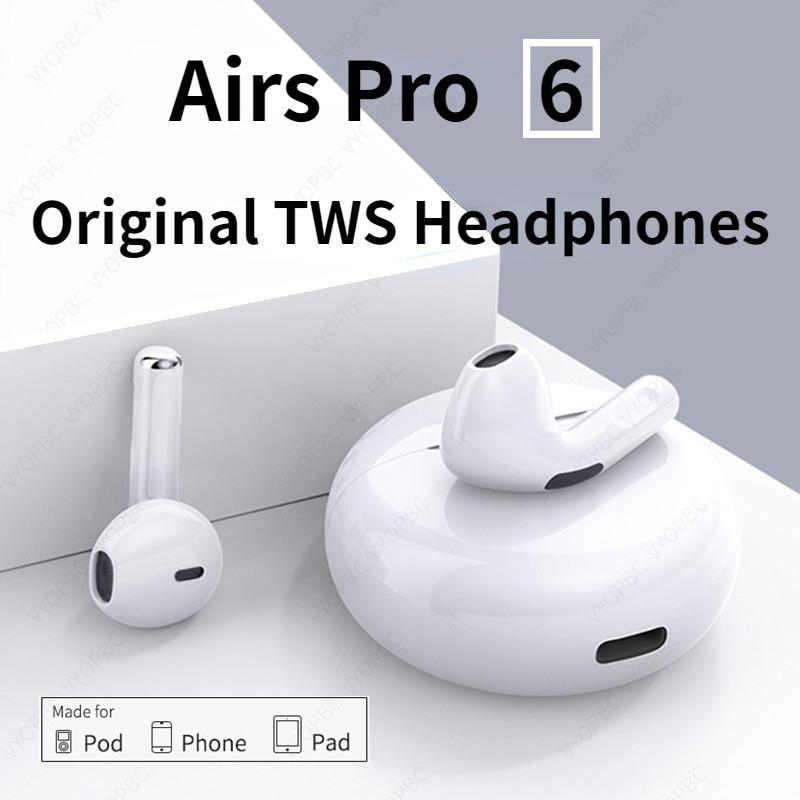 Pro6 gốc TWS Touch Điều khiển không dây Bluetooth 5.0 Tai nghe Thể thao Tai nghe nhạc tai nghe cho iPhone Xiaomi điện thoại Tai nghe