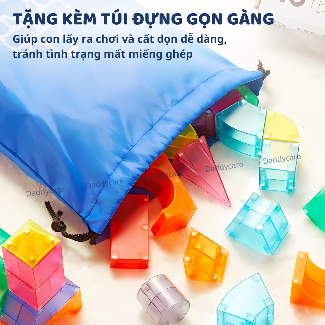 Bộ xếp hình nam châm hình khối Mideer Creative Magnetic Building Blocks, đồ chơi lắp ghép cho bé