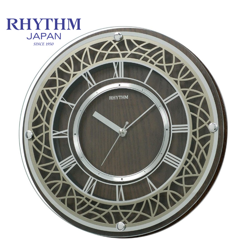 Đồng hồ treo tường Nhật Bản  Rhythm CMG103NR06 - Kt 29.8 x 4.8cm, 1.05kg. Vỏ gỗ