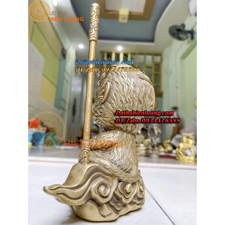 Tượng Tôn Ngộ Không - Tề Thiên Đại Thánh Ngồi Thiền Trên Mây Cao 19cm, Nặng 1,6kg Đẹp Tinh Xảo