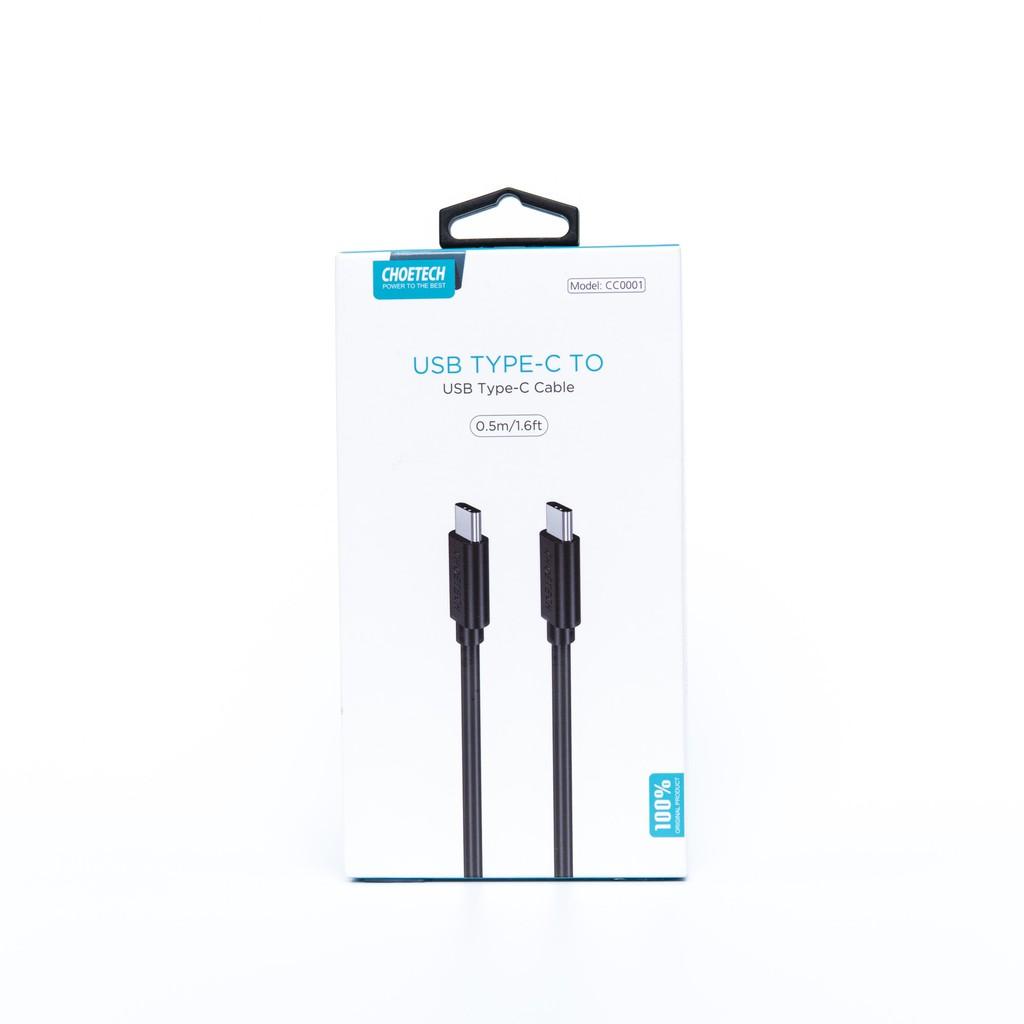 CÁP CHOETECH USB-C RA USB-C CC0001-V3- Hàng chính hãng