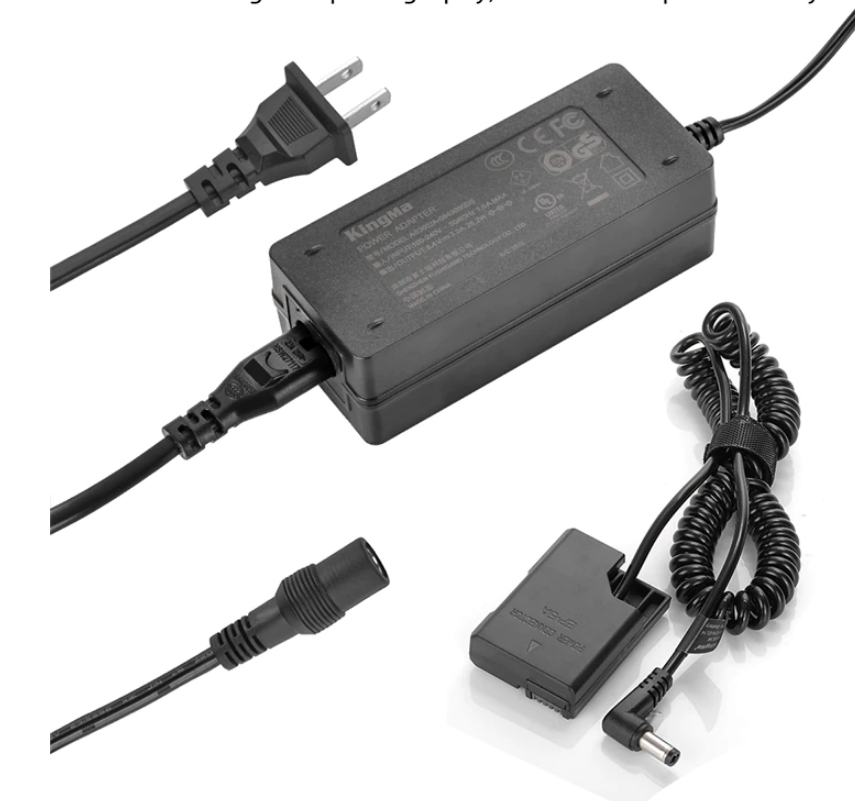 Bộ pin giả KingMa EN-EL14 với Bộ chuyển đổi nguồn điện EU plug Power adapter - Hàng chính hãng