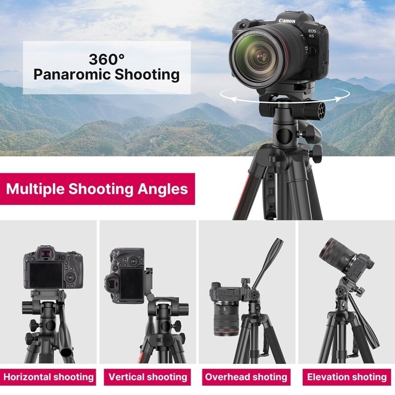 Ulanzi U-SELECT VT-01 - Chân Đế (Tripod) Cho Máy Ảnh, Máy Quay, Smartphone, Tải Trọng 3kg, Chiều Cao 1.8m - Hàng Chính Hãng