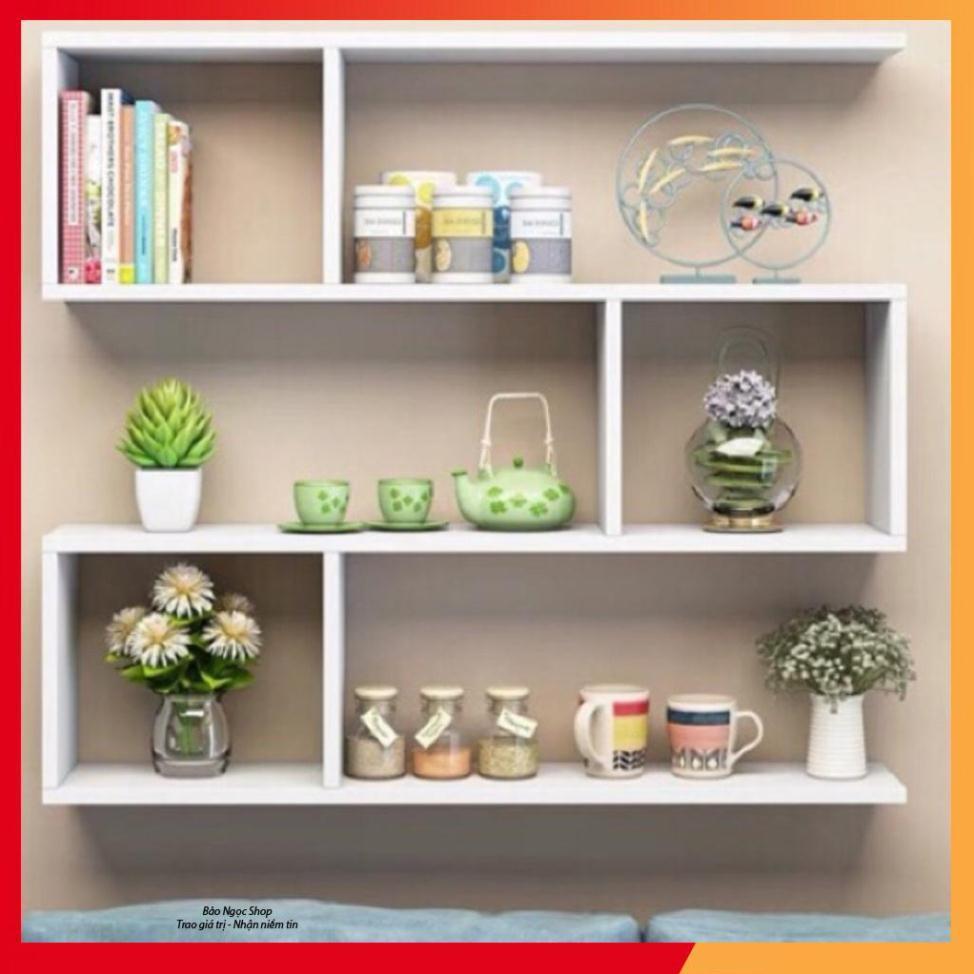 Kệ sách gỗ treo tường 3 ngăn dài 80cm